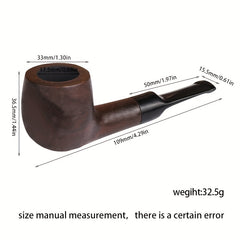 Classic Ebony Wood Smoking Tube for 9mm Filters