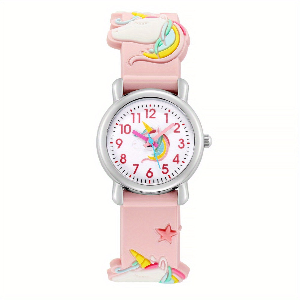 Colorful Unicorn Pattern Kids Watch