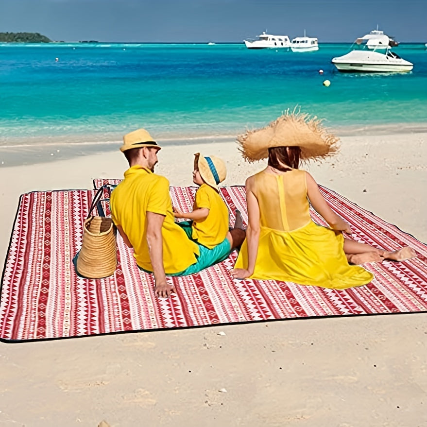 Waterproof Picnic Blanket 203x203cm, Large Beach Mat