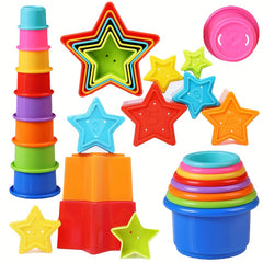 Stacking Cups Toy for Baby 6-12 Months, Bath Toys for Toddler