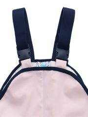 Girl's Pink Waterproof Jumpsuit for Kids Rainy Outdoor