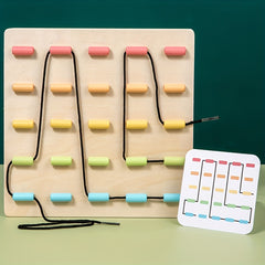Wooden String Threading Game for Early Childhood Development