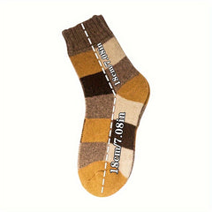 5 Pairs Winter Warm Fleece Socks Thickened Cotton Socks for Men