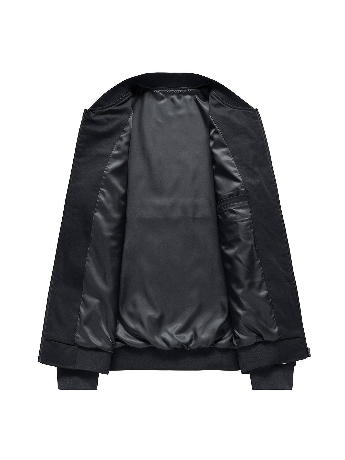 Casual Stand Collar Windbreaker Jackets Men's Zip Up Jackets