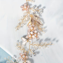 3pcs Flower & Crystal Bridal Headwear Hair Band & Pin