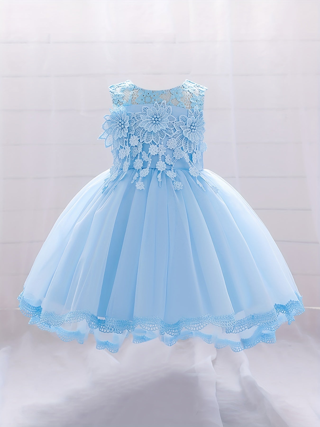 Floral Decors Girls Birthday Party Princess Dress