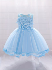 Floral Decors Girls Birthday Party Princess Dress