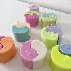 Tai Chi Yin Yang Candle Silicone Mold DIY Handmake Soap Resin Craft Making Mould