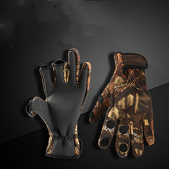 3 Finger Flip Fishing Gloves Anti-slip Waterproof Windproof Gloves