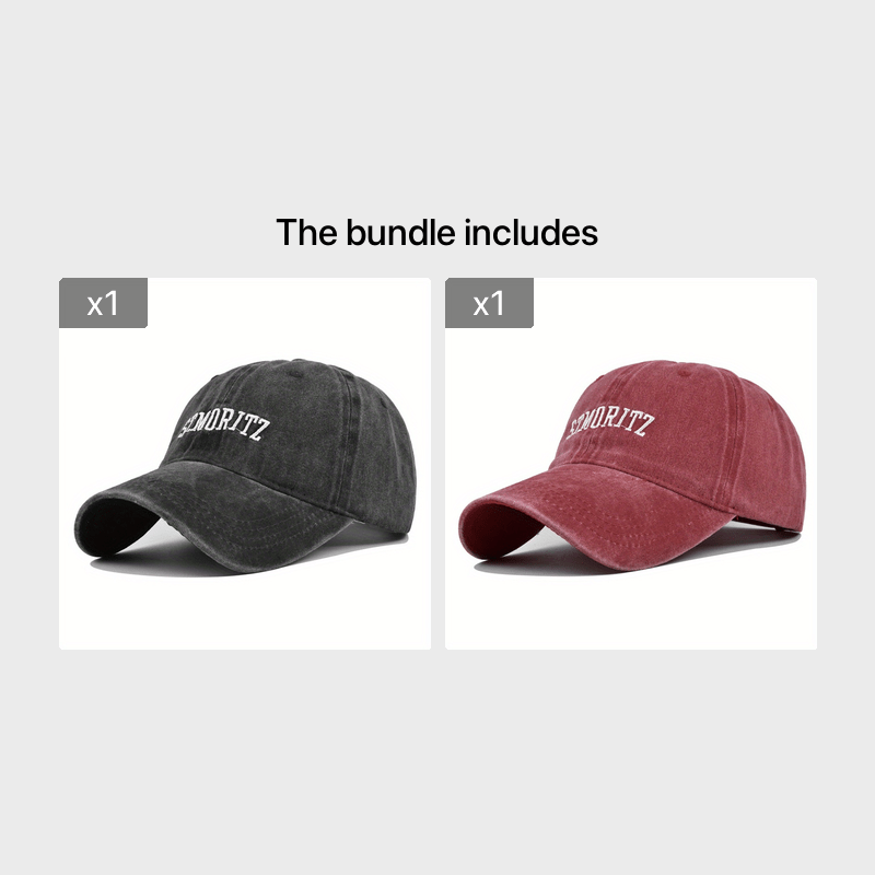 ST MORITZ Embroidered Baseball Cap Curved Brim Hat