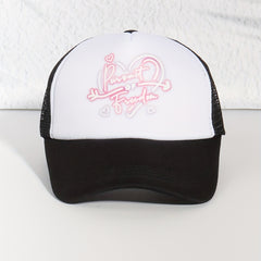 Heart Print Baseball Cap Couple Trucker Hats Lightweight Adjustable Sun Hat
