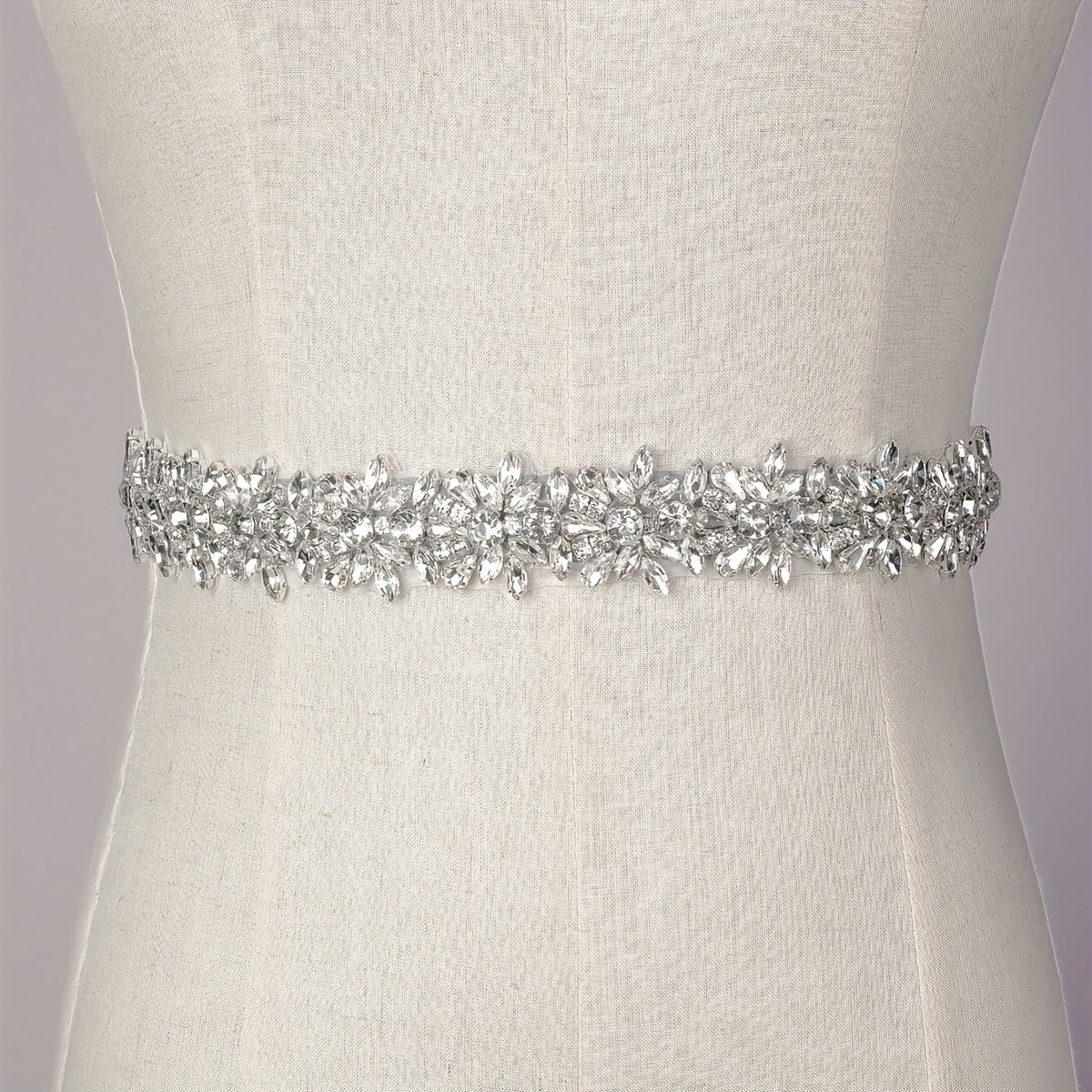 Sparkling Rhinestone Waist Belt for Bride Wedding Dress