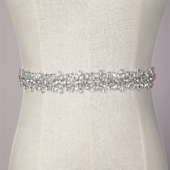 Sparkling Rhinestone Waist Belt for Bride Wedding Dress