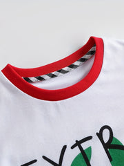 Fruit Print T shirt for Kids Summer Short-sleeve Top