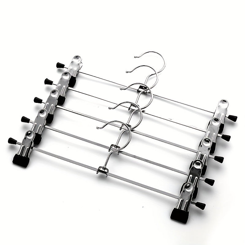 5pcs Metal Pants Clips Stainless Steel Antiskid Portable Scalable