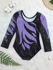 Girls Ballet Leotard Long Sleeve Gymnastics Suits