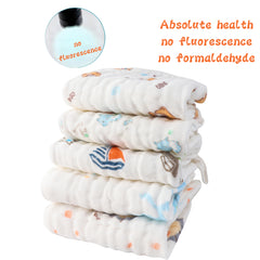 Baby Burp Cloths 100 Large 8cmX25 6 Layer Soft Absorbent 5pcs Pack
