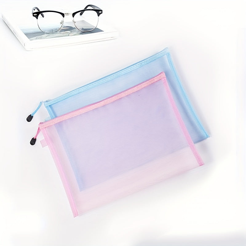 Nylon Mesh Pouch Cosmetic Bag Makeup Pencil Case Travel Bag