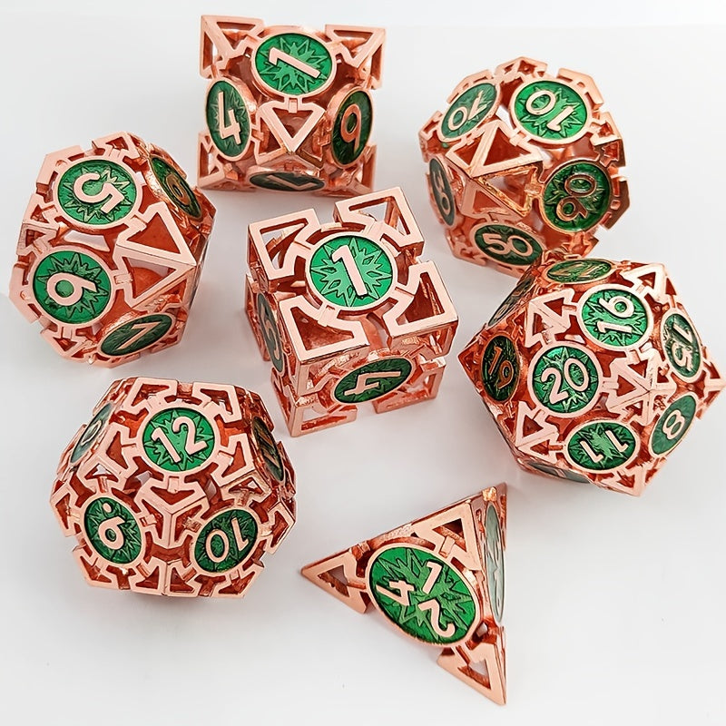 D&D Hollow Metal Dice Sets Pure Copper Engraving Process