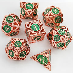 D&D Hollow Metal Dice Sets Pure Copper Engraving Process