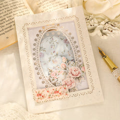 5pcs Letterpress Embossed Hollow Collage Card Time Exclusive Series