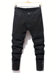 Men's Slim Fit Biker Jeans Casual Street Style Denim Pants