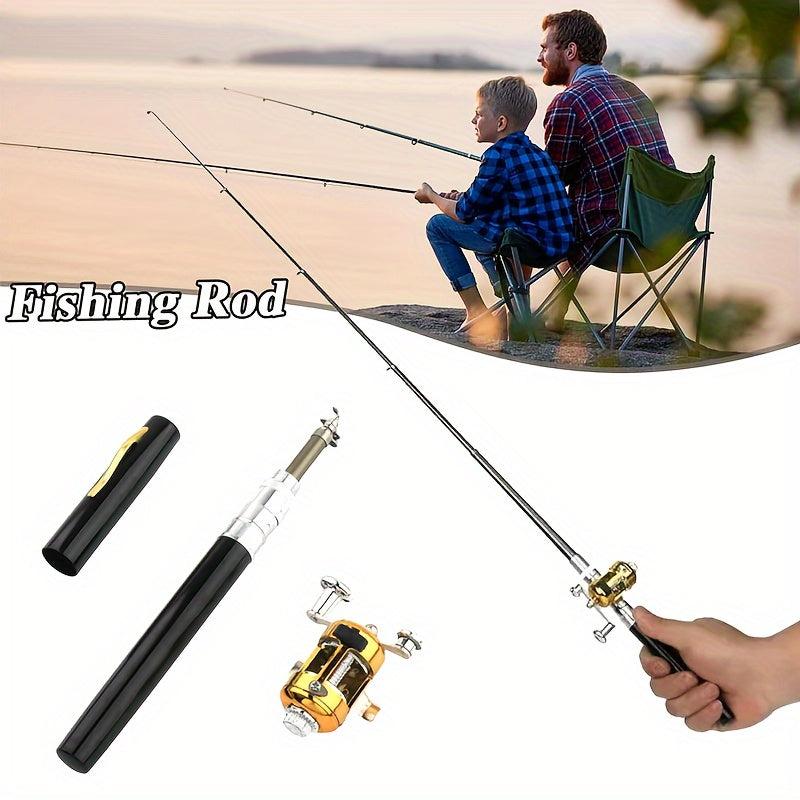 Portable Mini Fishing Rod Reel Combo Telescopic Pocket Size Ice Tackle