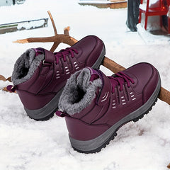 Women's Winter Snow Boots Fleece Lined Waterproof Hiking Outdoor Sports Sneakers