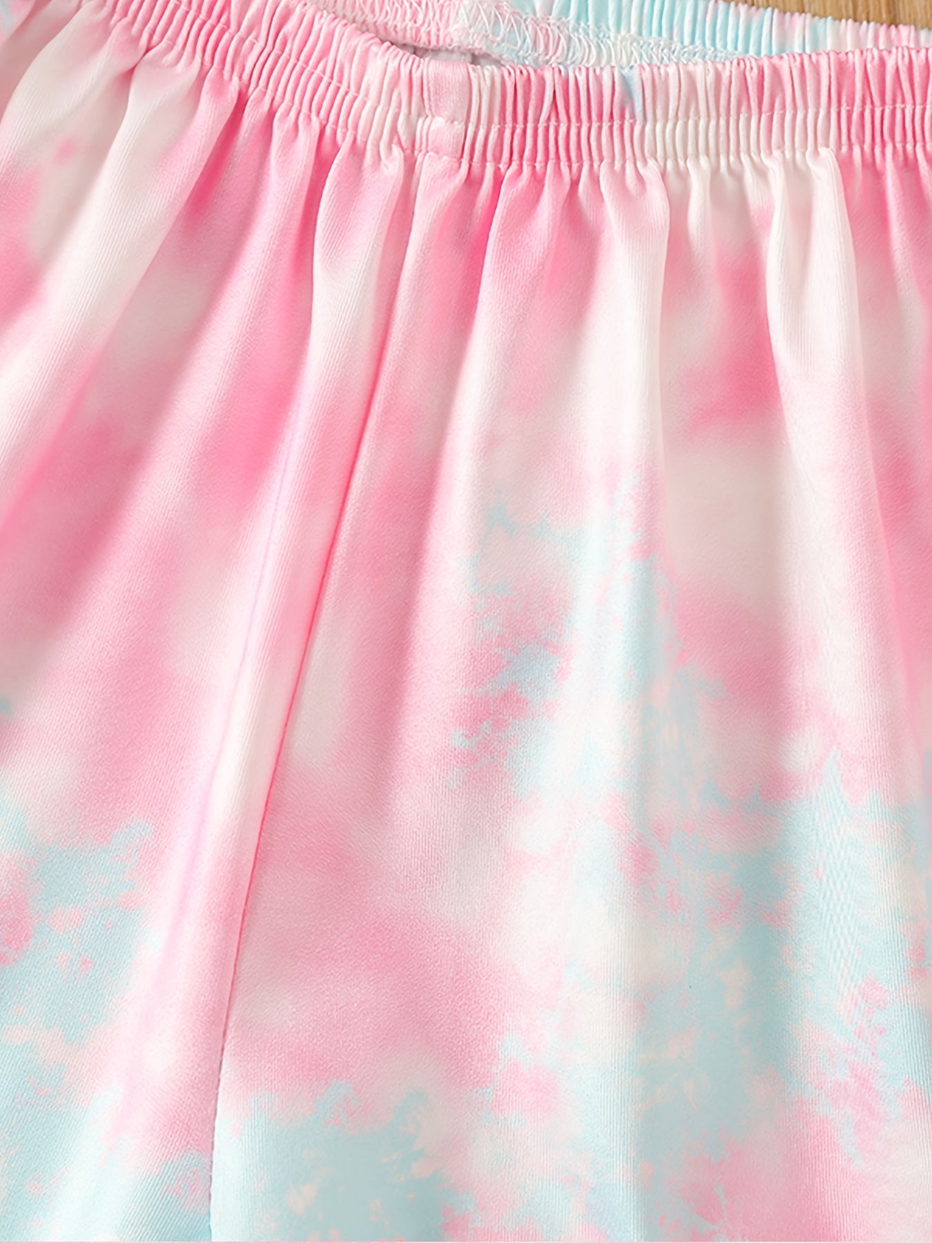 Girls Tie Dye Tank Top & Shorts Set for Summer Party