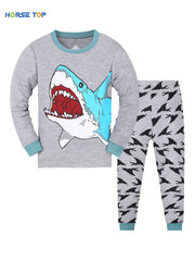 Kid's 2pcs Dino Print Pajama Set Top & Pants