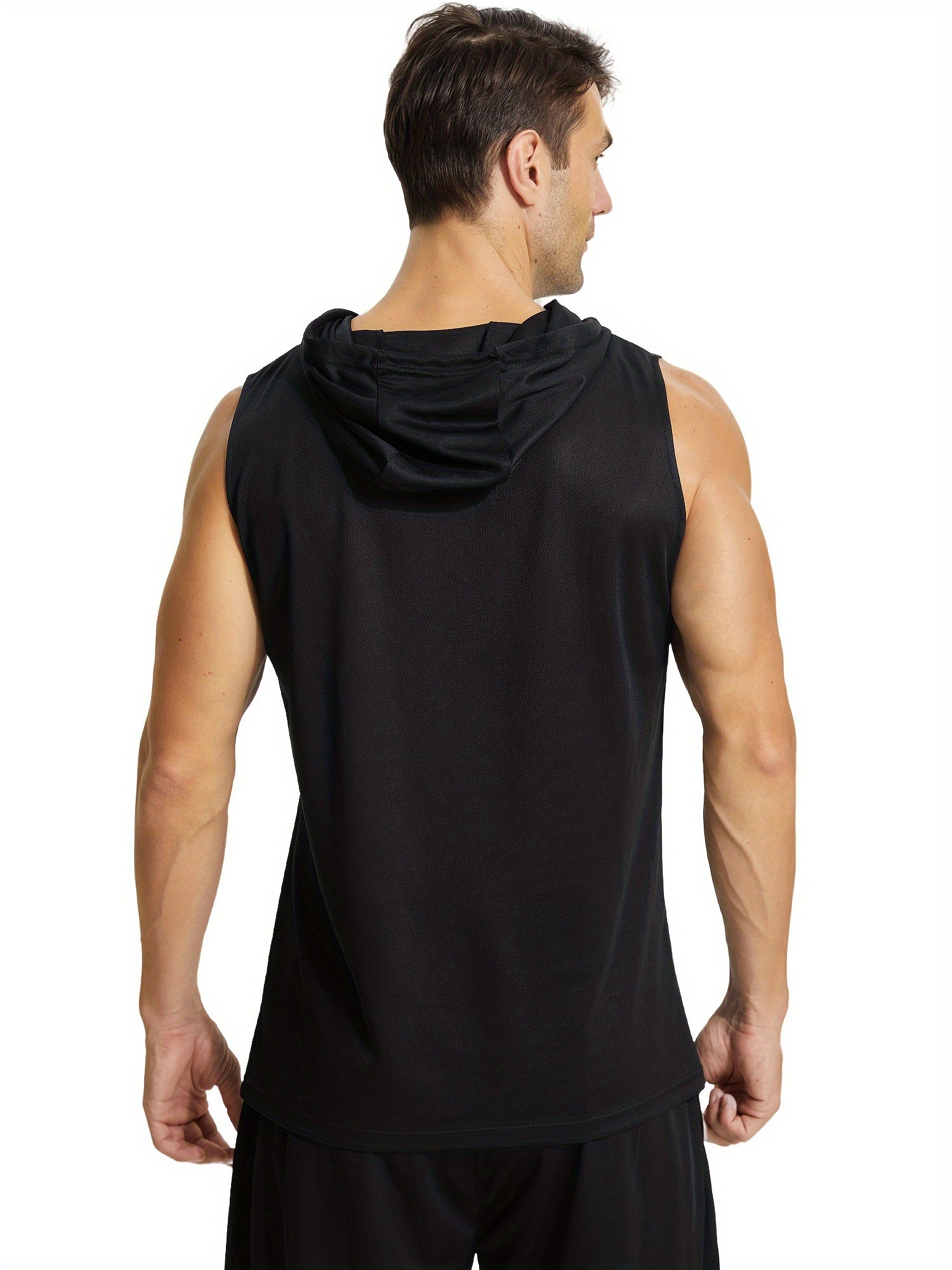 Men's Quick-Dry Breathable Hooded Tank Top for Gym Training