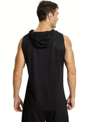 Men's Quick-Dry Breathable Hooded Tank Top for Gym Training