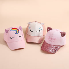 Kids Unicorn Cat Ear Baseball Cap Sun Protection Hat