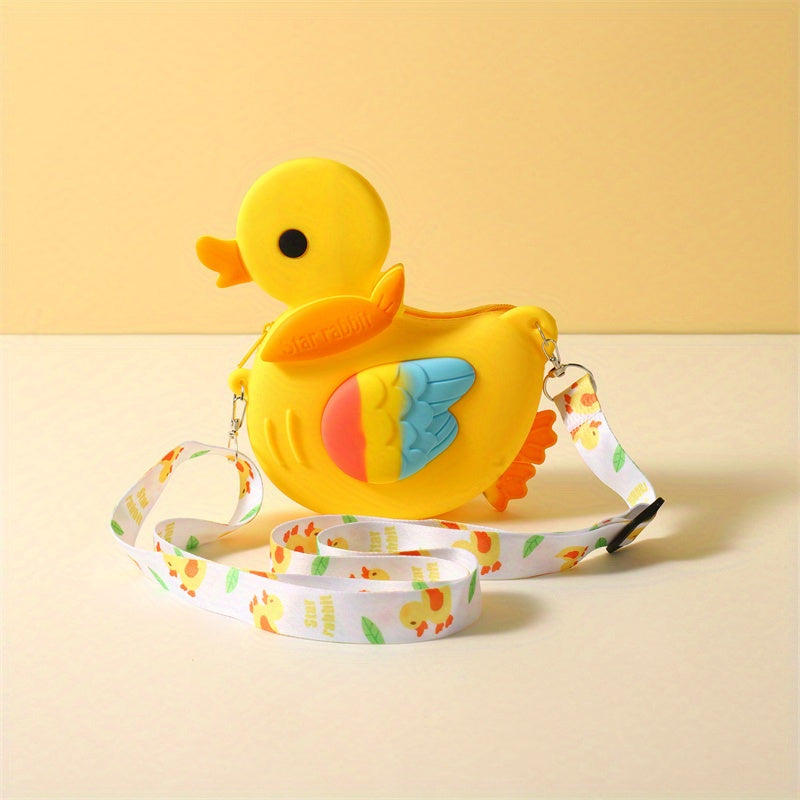 Cartoon Duck Messenger Bag Coin Purse Wallet for Kids