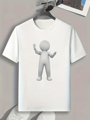 Abstract Pattern Print Mens Graphic T shirt for Summer