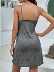 Bear Print Nightdress Crew Neck Sleep Dress Women's Sleepwear