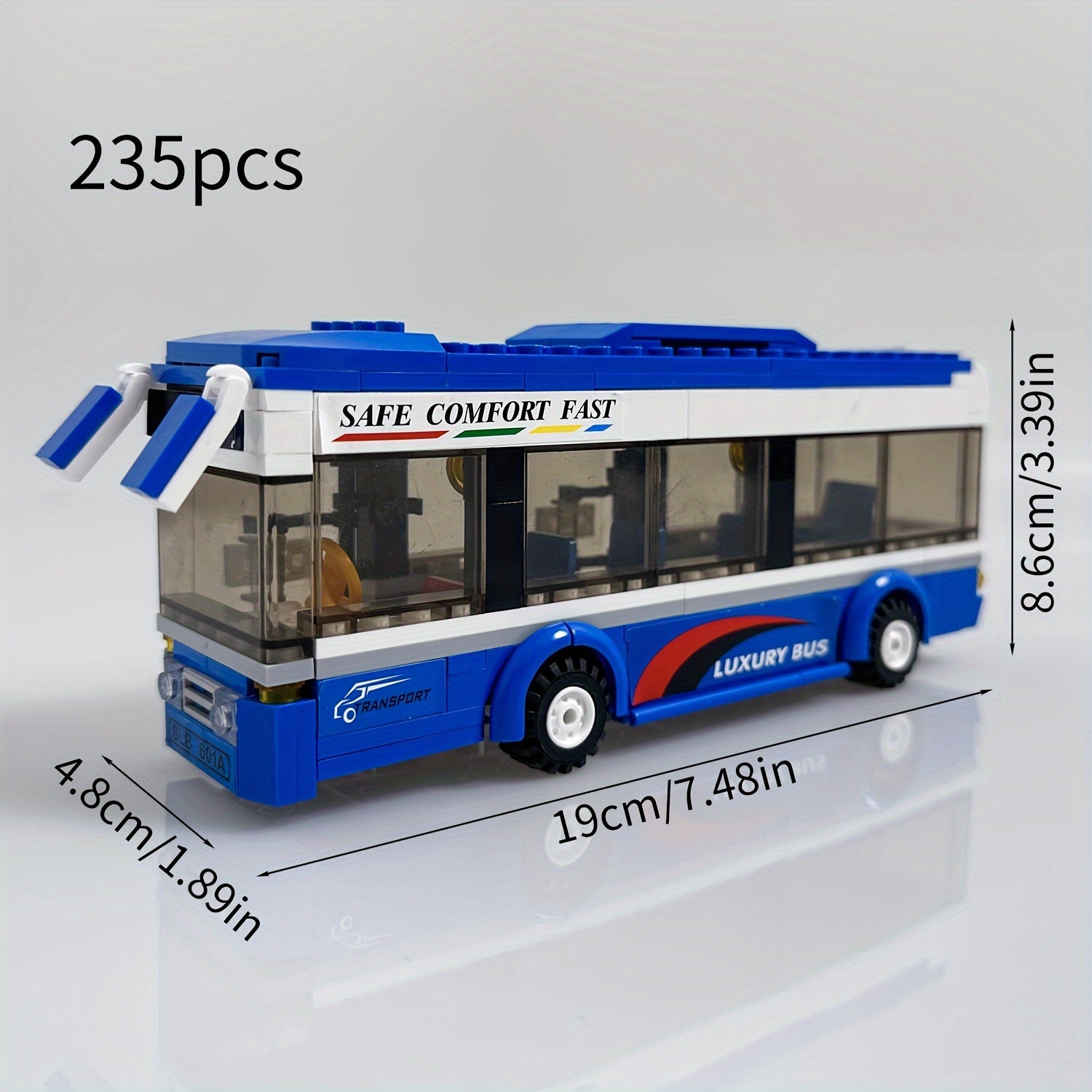 235pcs City Bus Model Building Blocks Toy Kit Gift