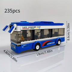 235pcs City Bus Model Building Blocks Toy Kit Gift
