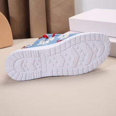 Floral Pattern Low Tube Outdoor Flat Shoes