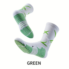 Breathable Antiskid Midcalf Sport Socks for Running Training
