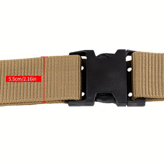 Durable Tactical Belt with Quick Release Buckle for Outdoor Activities