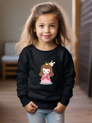 OERYUI Adorable Princess Graphic Pullover Top for Kids