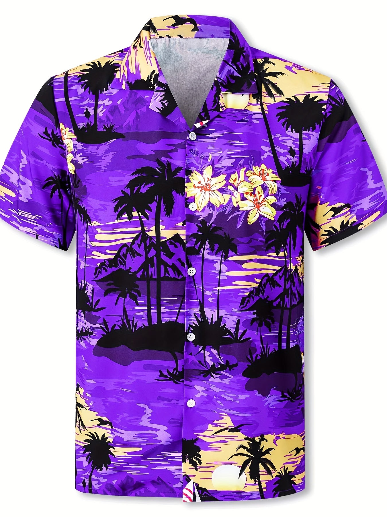 Hawaii Coconut Tree Graphic Print Boys Cotton Top Shirt