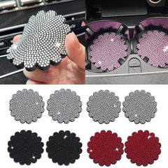 Non Slip Car Coaster Round Silicone Pad Cup Holder Protects Car from Spills