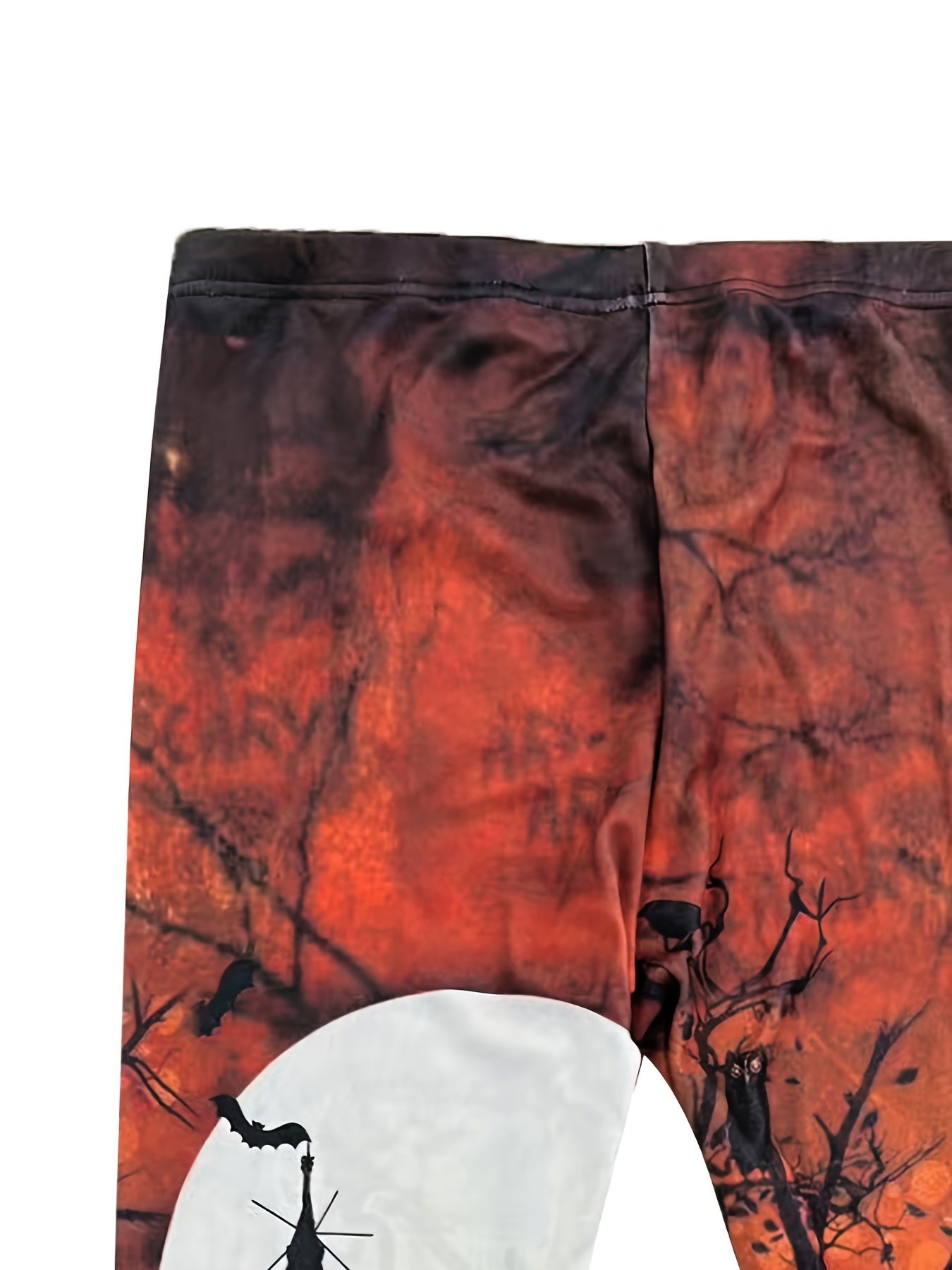 Halloween Leggings Women's Plus Painting Print High Stretch Leggings