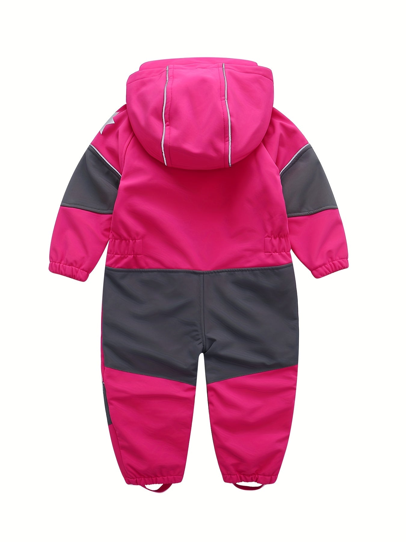 Girls Softshell Outdoor Ski Suit Hooded Warm Fleece Lined Jumpsuit