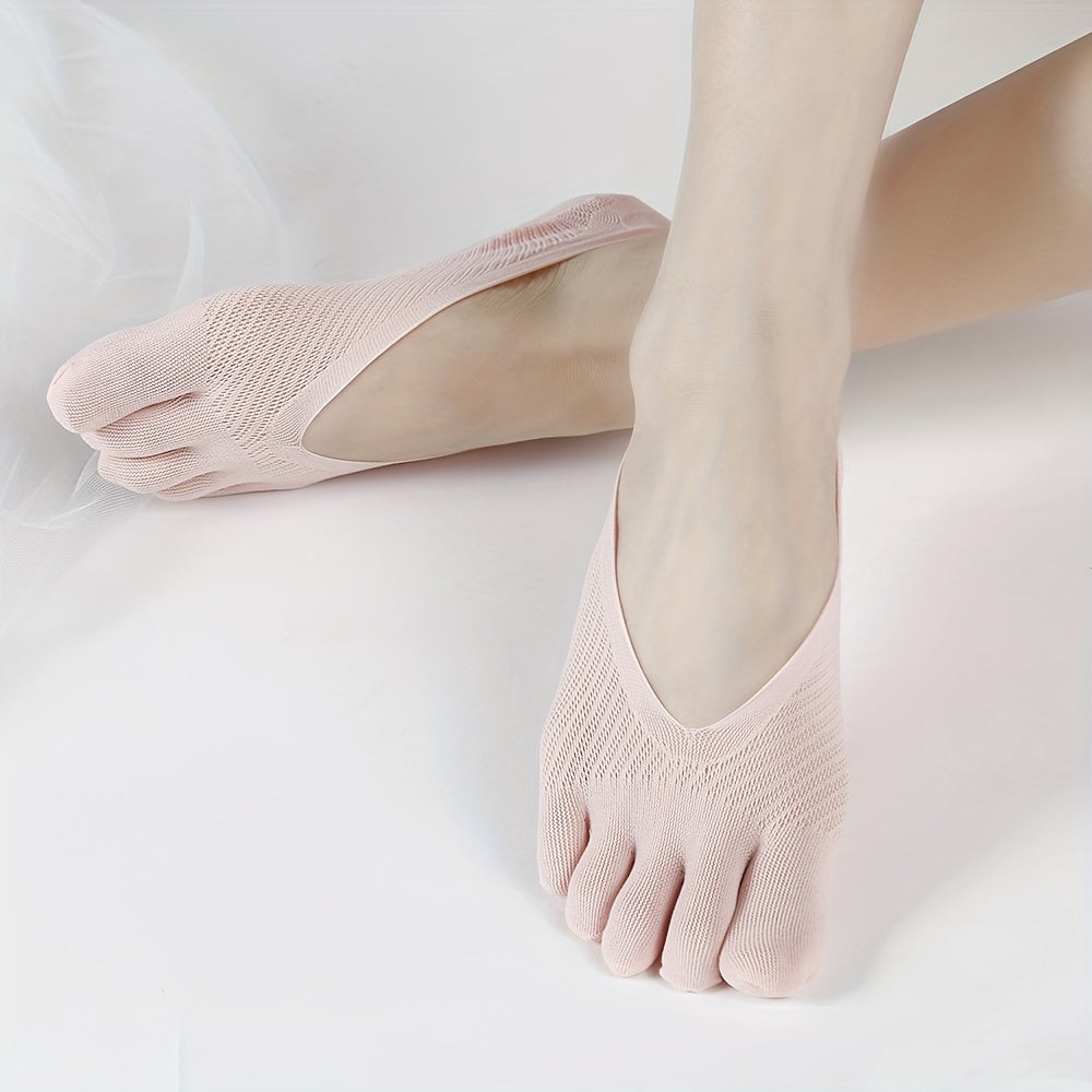 Breathable Five Toe Socks for Women - Non-slip Athletic Running Stockings
