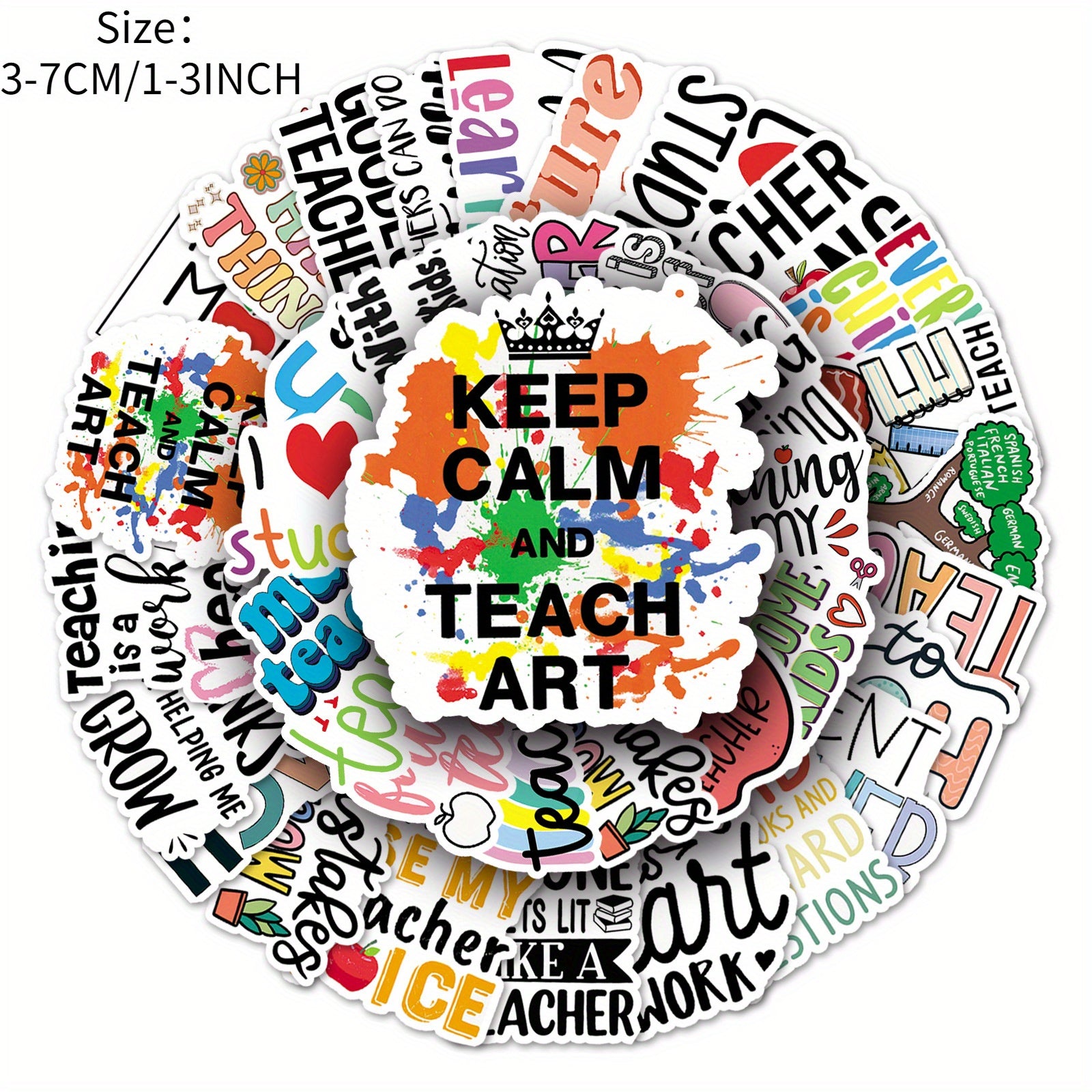 50Pcs Teacher Series Graffiti Stickers Waterproof Decorative DIY Toys