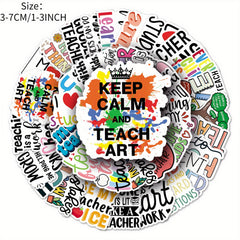 50Pcs Teacher Series Graffiti Stickers Waterproof Decorative DIY Toys