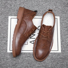 Men's Preppy Style Derby Shoes Lace up Front Business Formal